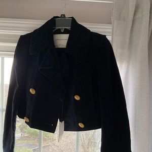 NWT❤️Zara beautiful cropped blazer velvety M-L